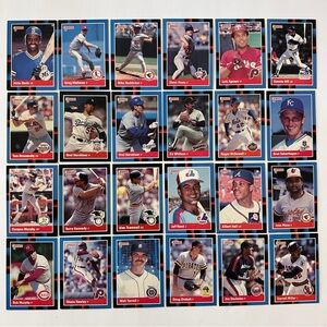 1988 Donruss Baseball Cards (x24) - includes Hershiser, Trammel, Terry Kennedy